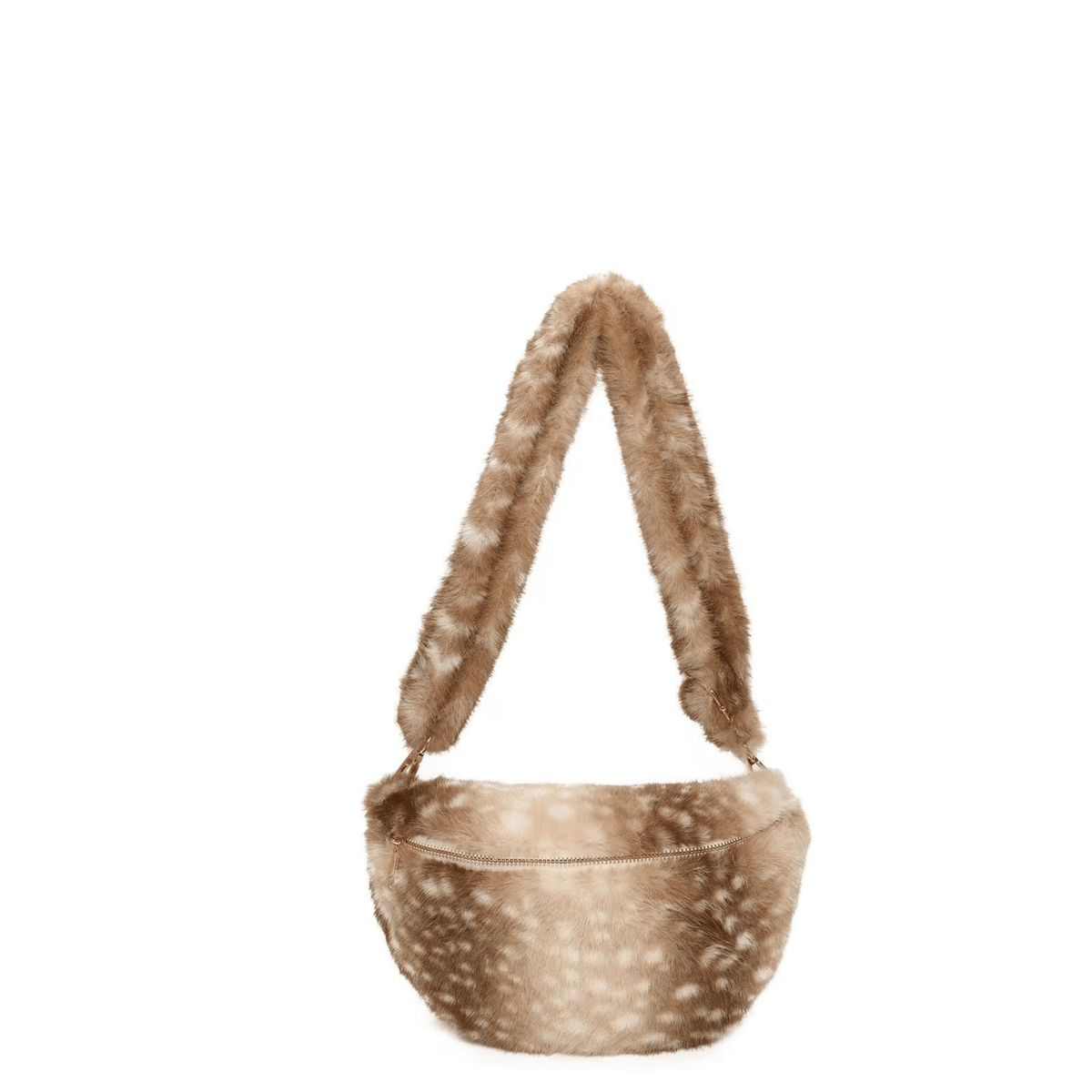 Sac banane femme Bambi beige avec bandoulière douce assortie