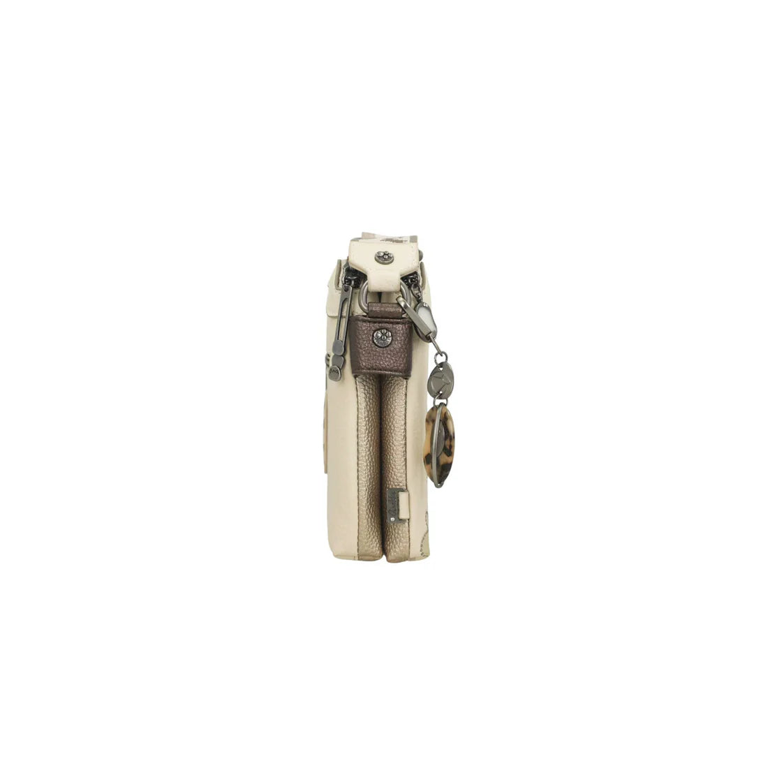 Sac bandoulière femme Anekke beige imprimé – Double compartiment zippé – 42873-160