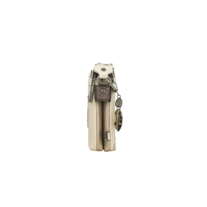 Sac bandoulière femme Anekke beige imprimé – Double compartiment zippé – 42873-160
