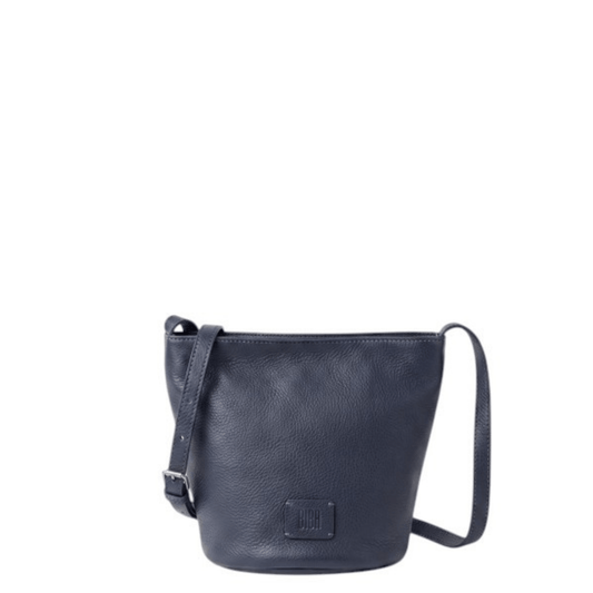 Sac bandoulière BIBA Chester TB CET1L en cuir de vachette bleu marine vue de face