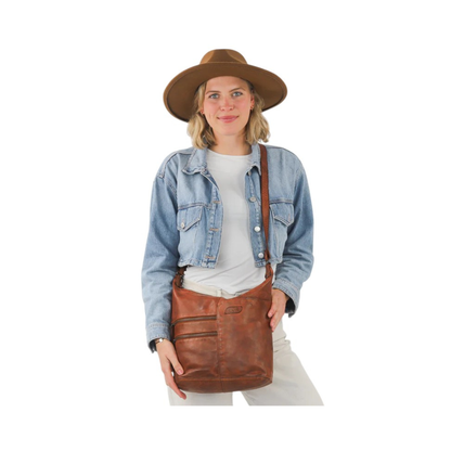 Sac cuir femme porte bandouliere look quotidien
