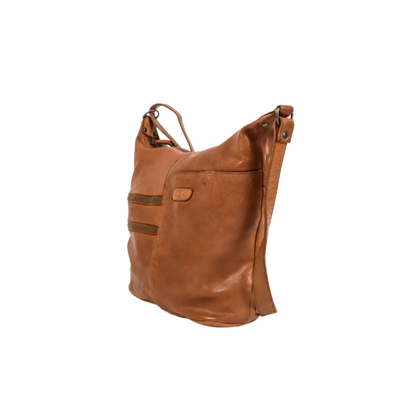 Sac cuir femme BEAR Frieda marron vue profil sac vintage
