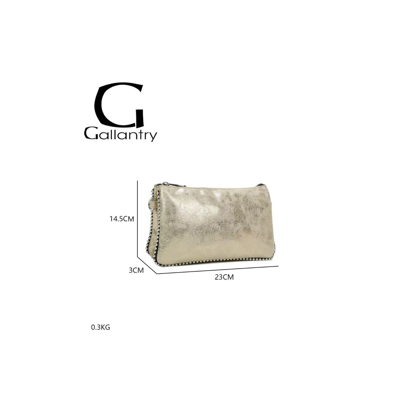 Sac bandoulière doré femme Gallantry pochette chic tendance