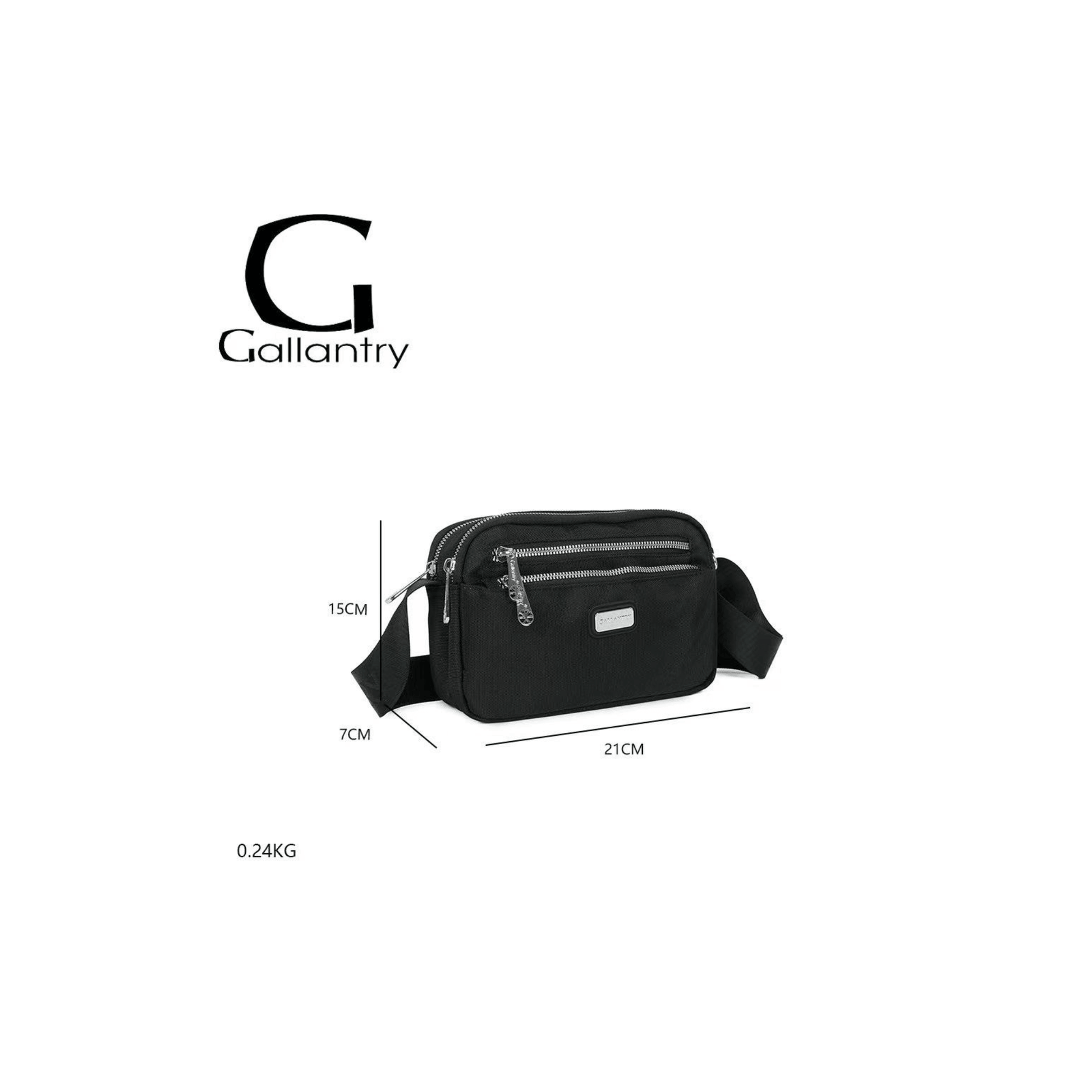 Dimensions du sac bandoulière Gallantry noir