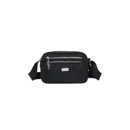 Sac bandoulière Gallantry noir multi poches zippées face Nevada Maroquinerie
