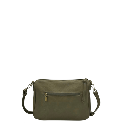 Sac bandoulière Mandoline Marie 4221 kaki vue de dos