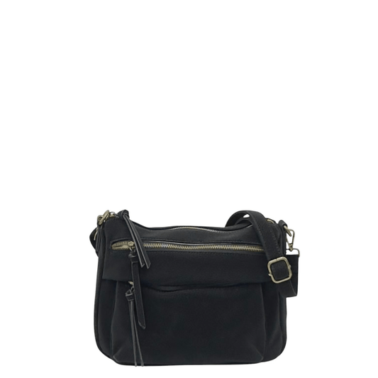 Sac bandoulière Mandoline Marie 4221 noir vue de face