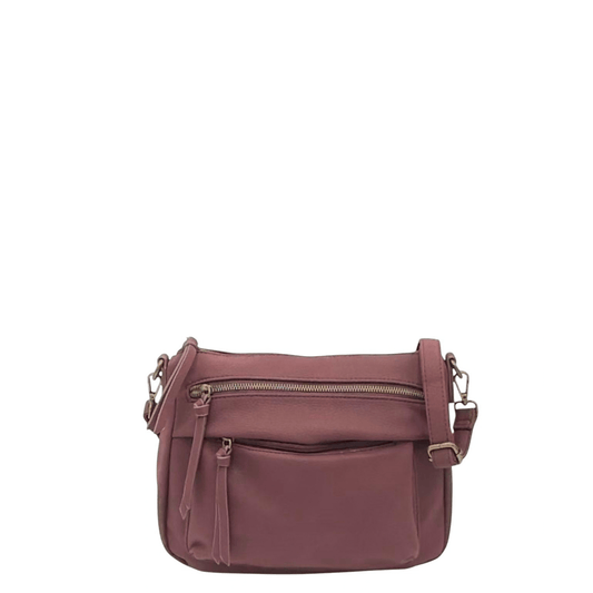 Sac bandoulière Mandoline Marie 4221 prune vue de face