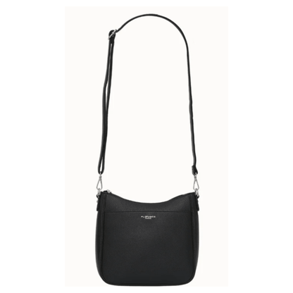Sac bandoulière Néo FLORA & CO noir vue de face
