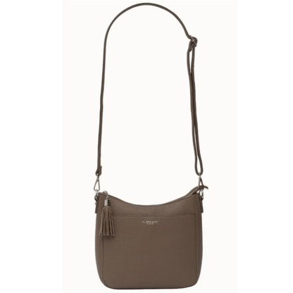 Sac bandoulière Néo FLORA & CO taupe vue de face