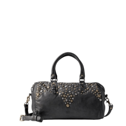 Sac à main BIBA Bunn BUN2L noir en cuir de vachette lavé