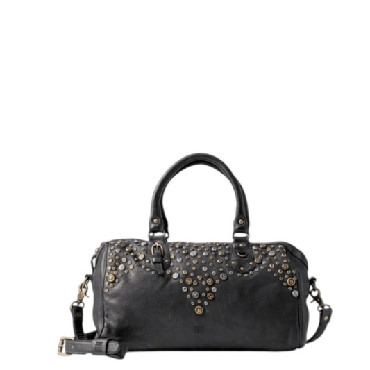 Sac à main BIBA Bunn BUN2L noir en cuir de vachette lavé