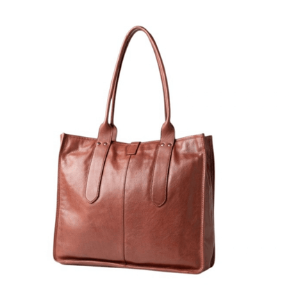 Vue arrière du sac cabas BIBA Rushville cognac en cuir