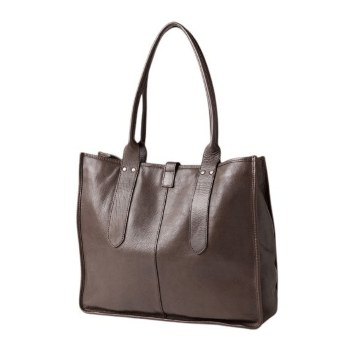 Vue arrière du sac cabas BIBA Rushville marron avec longues anses