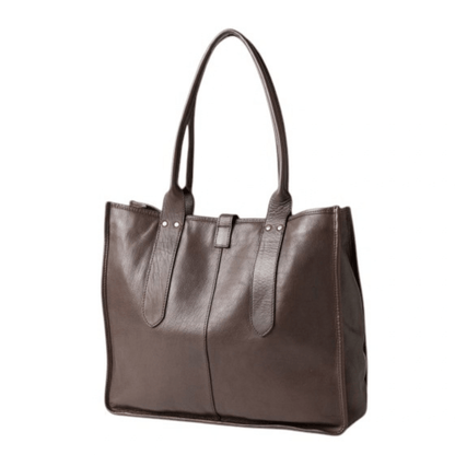 Vue arrière du sac cabas BIBA Rushville marron avec longues anses