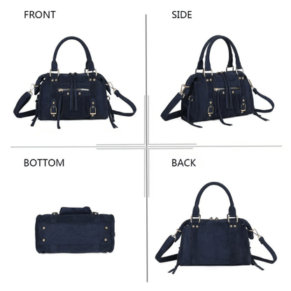 Sac Gallantry Skyla bleu marine vues de face profil dos et dessous