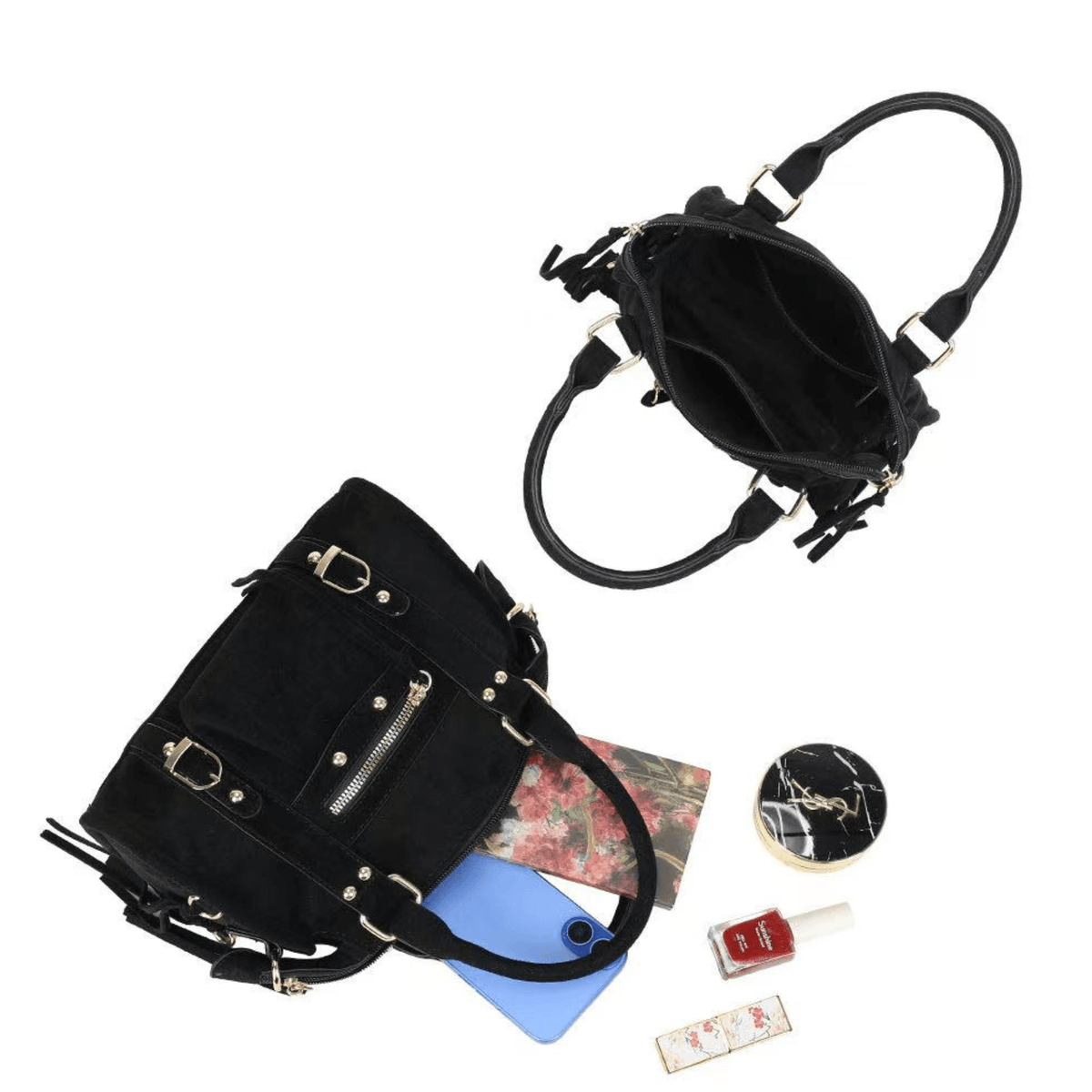 Sac bowling Gallantry Skyla noir intérieur et rangements