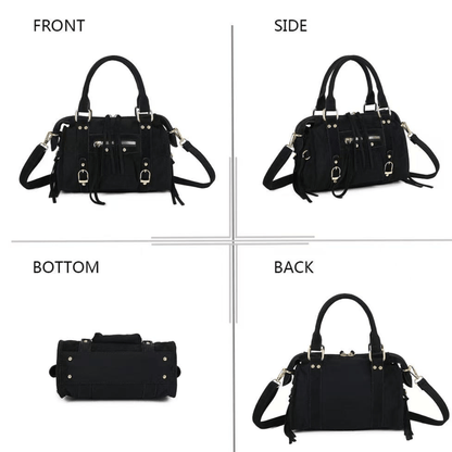 Sac Gallantry Skyla noir vues de face profil dos et dessous