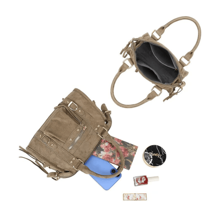 Sac bowling Gallantry Skyla taupe intérieur et rangements