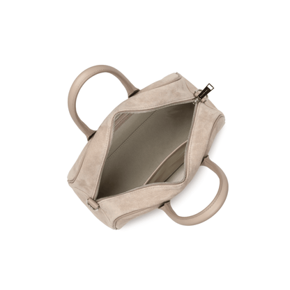 Intérieur du sac Lancaster bowling cuir effet velours beige foncé
