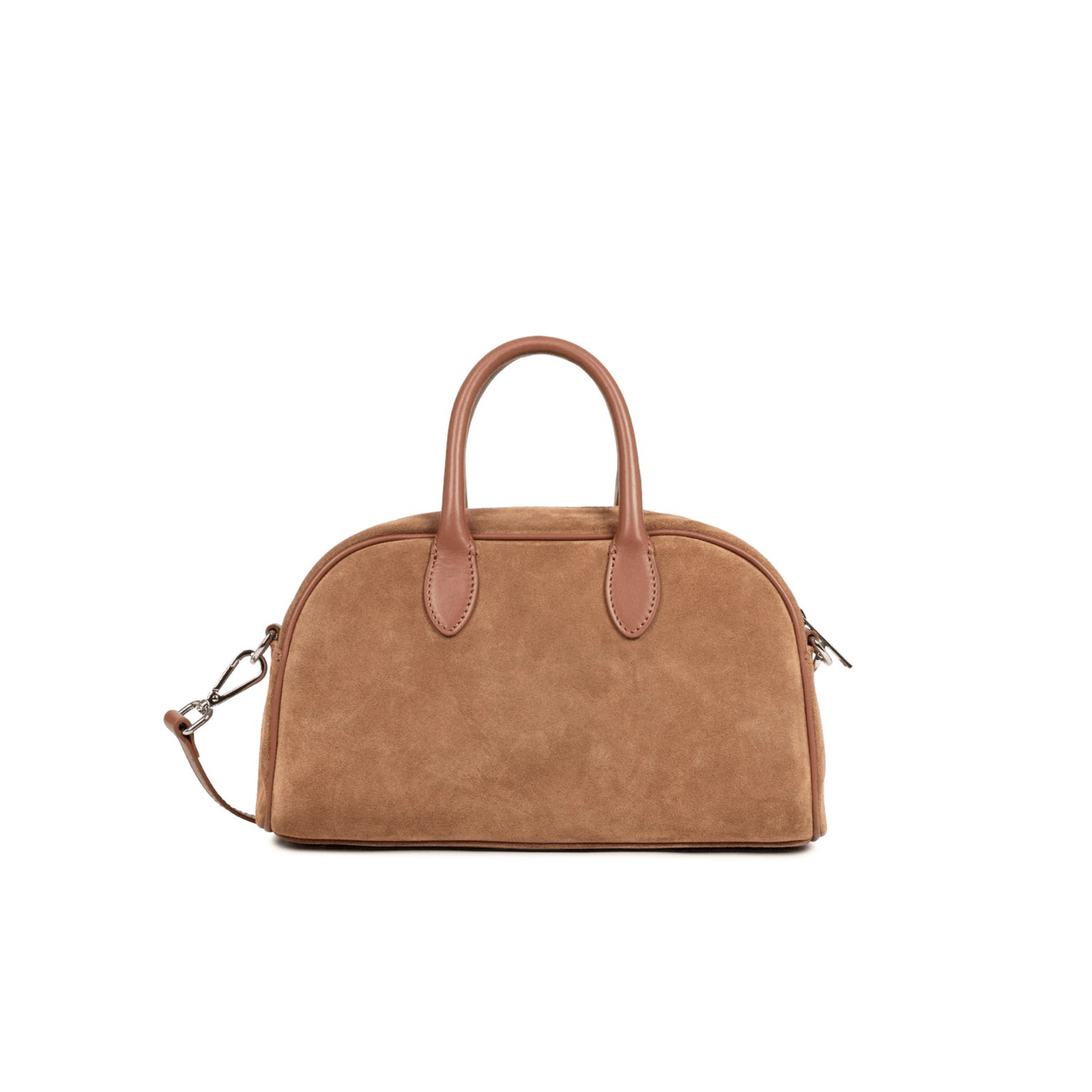 Vue arrière du sac bowling Lancaster camel en cuir suédé