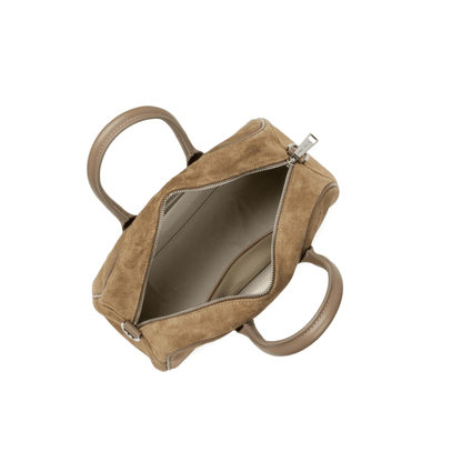 Intérieur du sac Lancaster bowling sable cuir effet velours