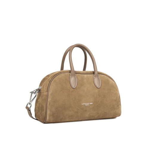 Sac Lancaster cuir velours sable vue profil femme