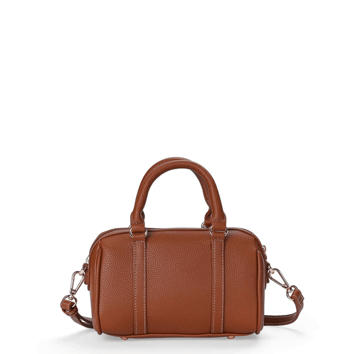 Sac bowling MAC ALYSTER cognac vue arrière avec doubles poignées