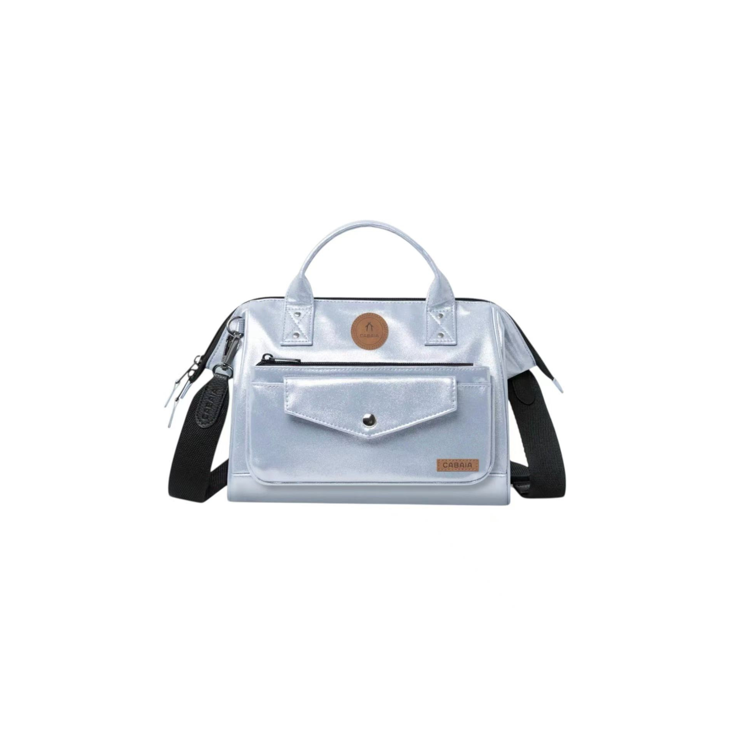 Sac Cabaia Fidji Silver bandoulière argent vue face