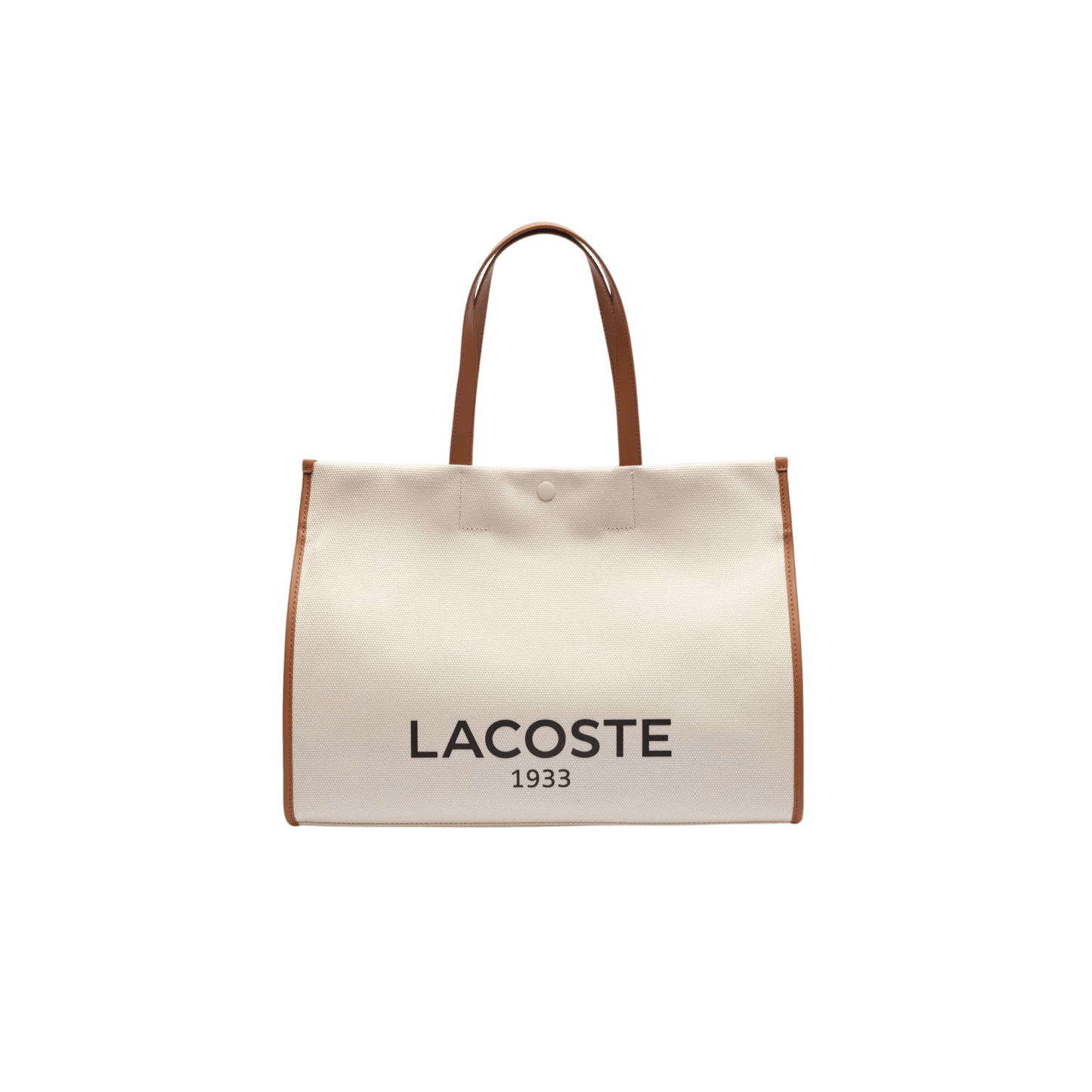 Sac cabas Lacoste Héritage Canvas naturel tan grand format Nevada Maroquinerie
