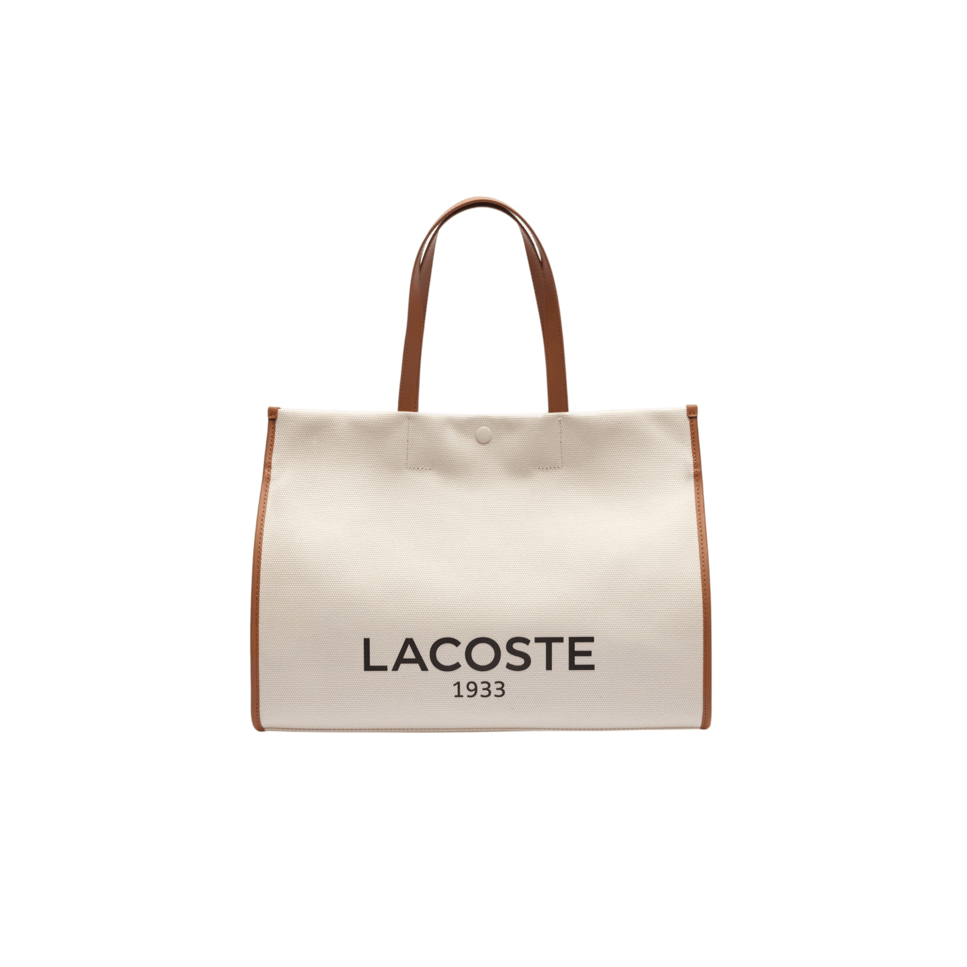 Sac cabas Lacoste Héritage Canvas naturel tan grand format Nevada Maroquinerie
