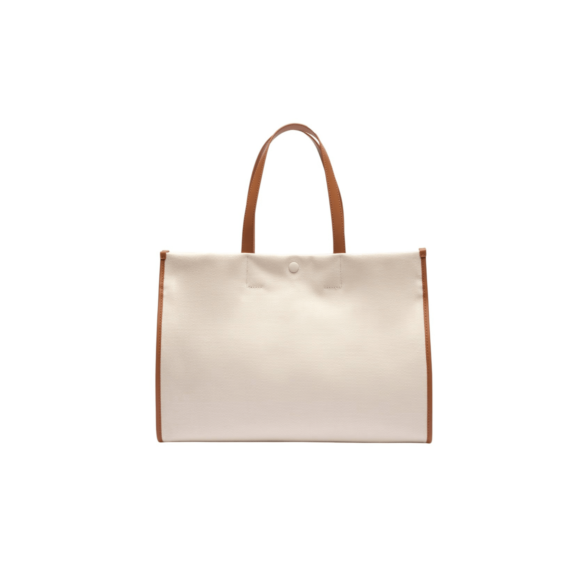 Profil du sac cabas Lacoste Héritage Canvas naturel tan
