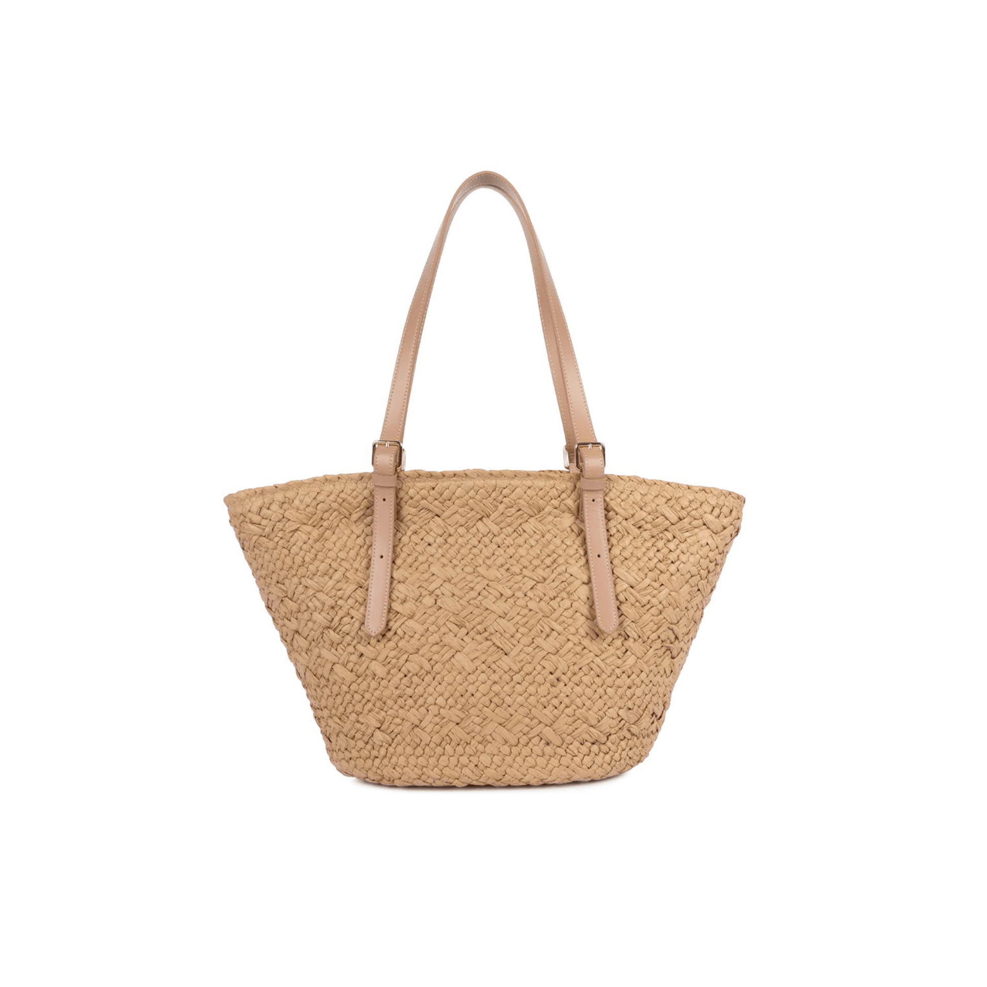 Dos du sac cabas Lancaster Le Panier naturel en osier tressé