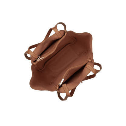 Intérieur du sac Lancaster Milano Horizon camel compartiments zippés