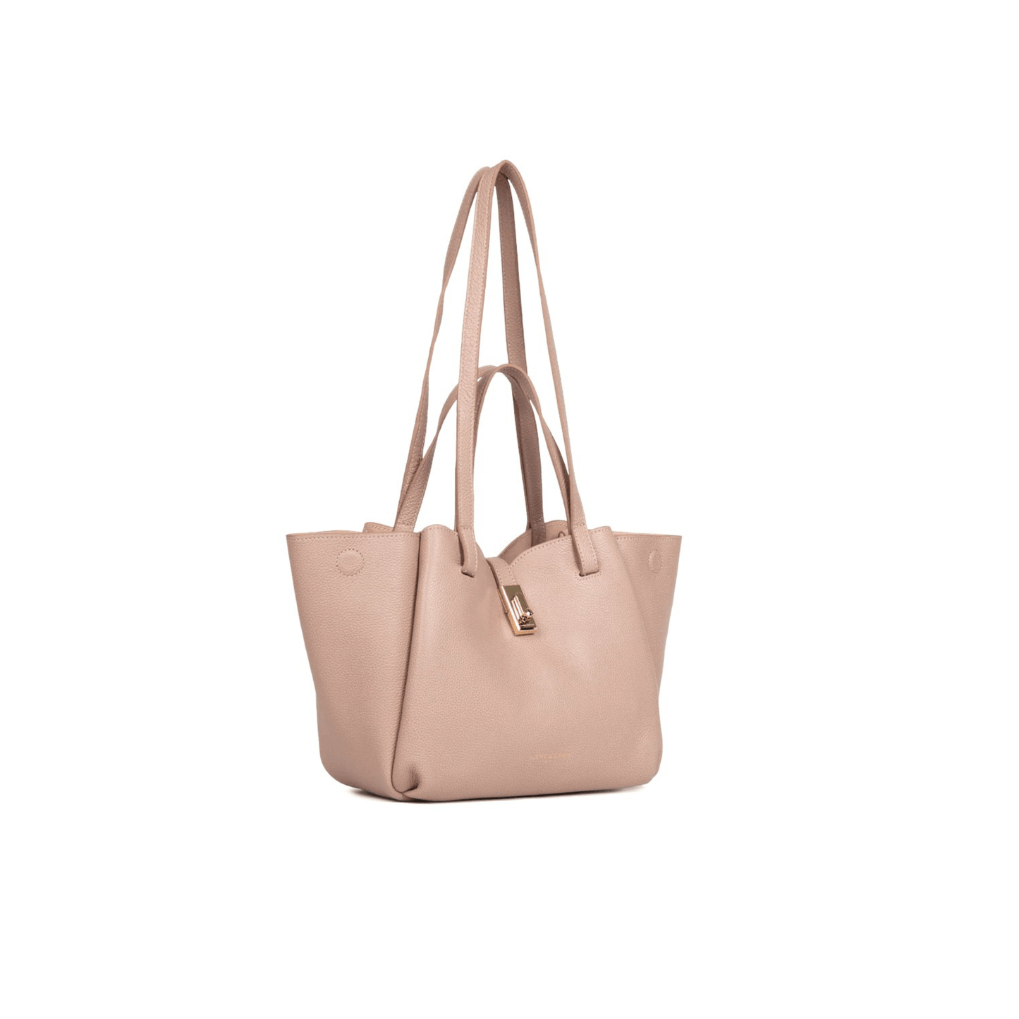 Sac Lancaster cuir grainé nude vue profil femme
