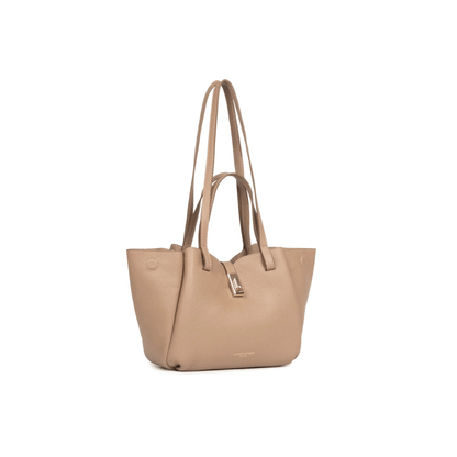 Sac Lancaster cuir grainé sable vue profil femme
