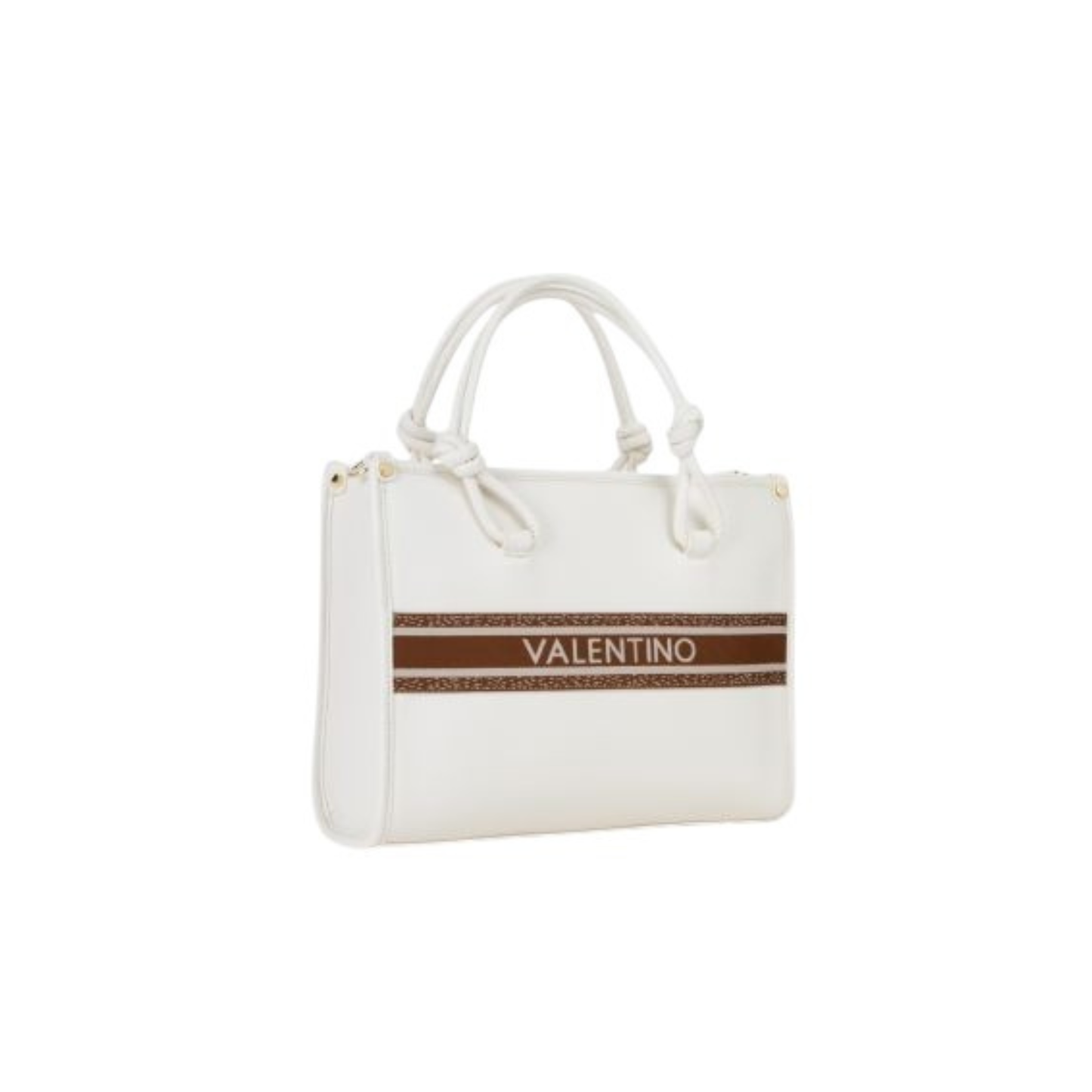 sac cabas valentino aella blanc vue profil structure rigide