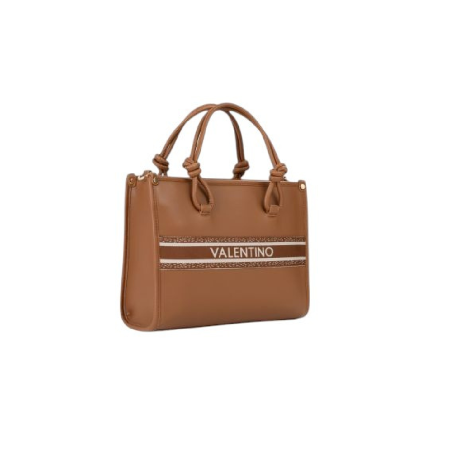 sac cabas valentino aella marron vue profil structure rigide