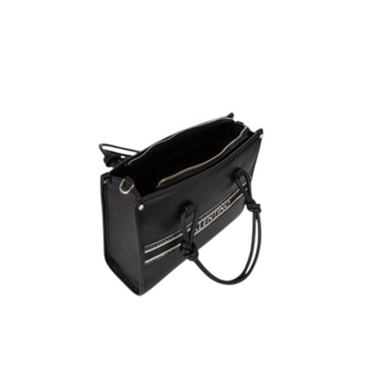 sac cabas valentino aella noir interieur compartiment zip organise