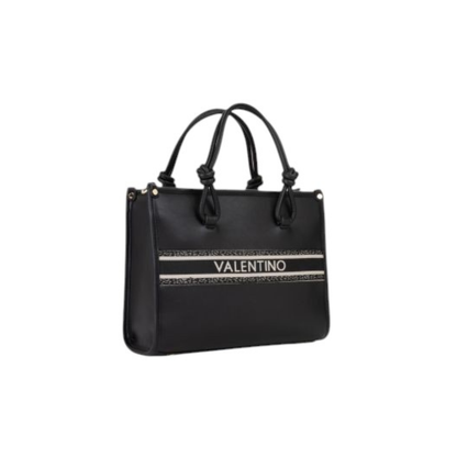 sac cabas valentino aella noir vue profil structure rigide