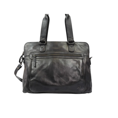 Sac cabas cuir femme noir BEAR LIA design élégant