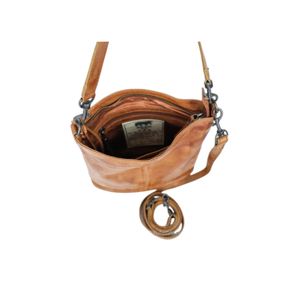 Sac cuir cognac BEAR CAPRICA interieur rangement pratique