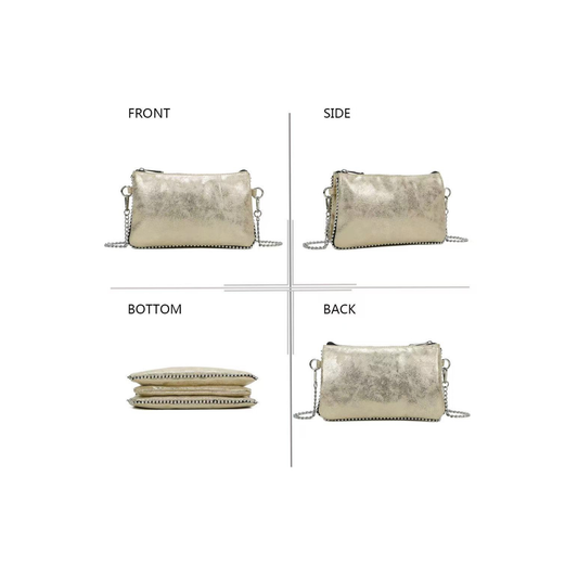 Sac bandoulière doré femme Gallantry pochette chic tendance