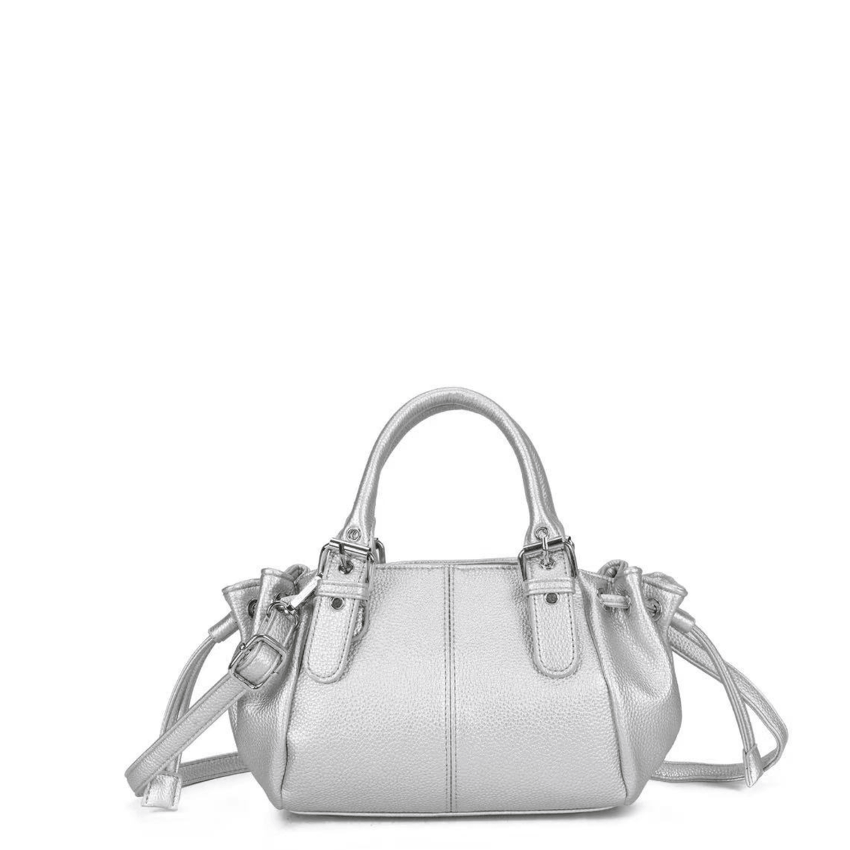 Sac à main Gallantry Mini Garance argenté, vue de face