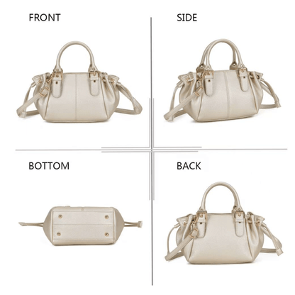 Sac Gallantry Mini Garance doré présenté sous plusieurs angles