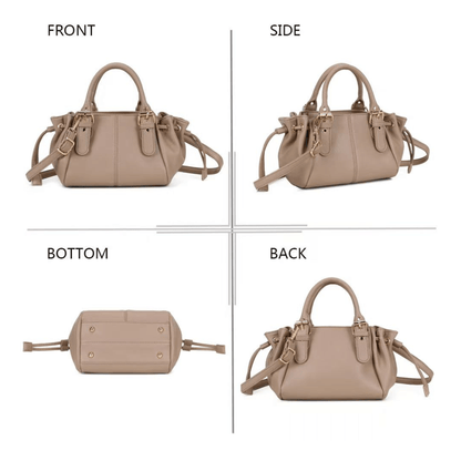 Sac Gallantry Mini Garance taupe présenté sous plusieurs angles
