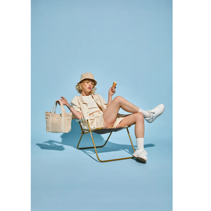Sac Hindbag Louise en jute naturel porte main