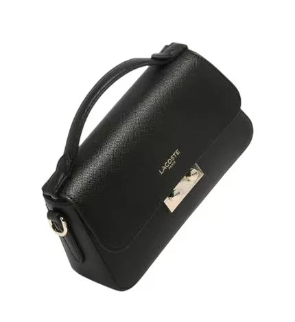 Sac bandoulière Lacoste NF5099PH Champs Elysées noir cuir de vachette