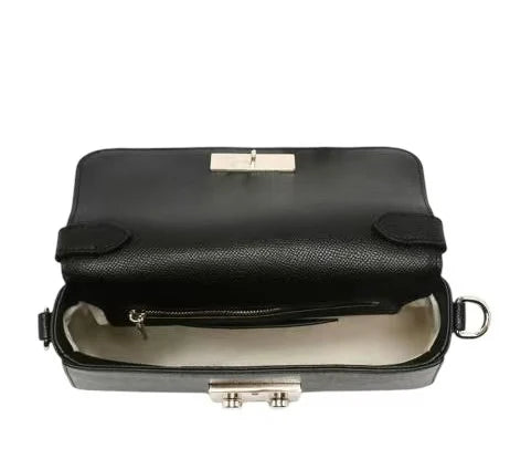 Sac bandoulière Lacoste NF5099PH Champs Elysées noir cuir de vachette