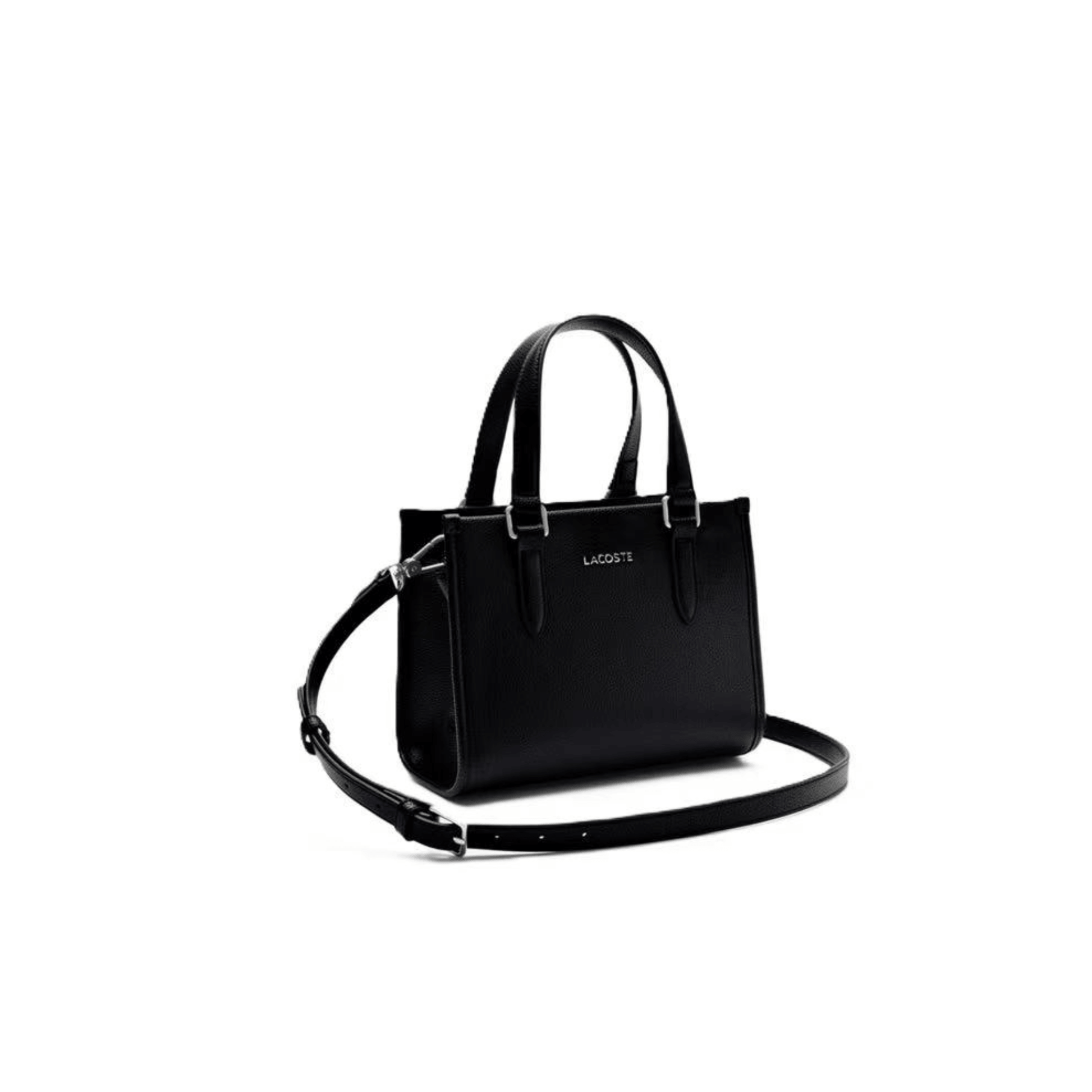 Sac Lacoste noir femme avec bandoulière ajustable